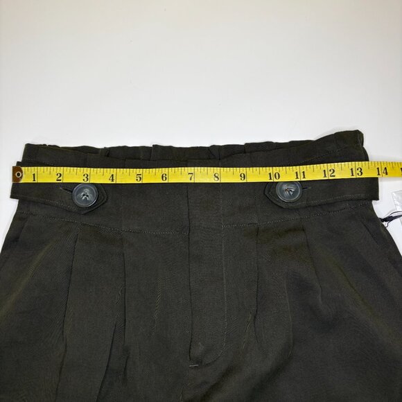 Simply Vera Wang Womens High Rise Capri Pleated Pants Size XS Olive Green Preppy - Picture 4 of 8